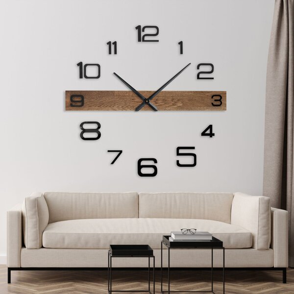 Ceas rustic din stejar cu cifre – stil scandinav | HOPLOK
