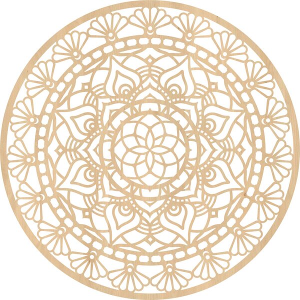 Mandala elegantă din lemn, floarea vieții - AFORDI