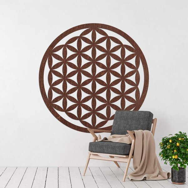 Mandala elegantă din lemn sculptat pentru perete - FLORUM