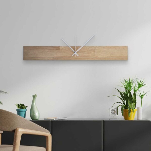 Ceas de stejar în stil scandinav, design minimalist modern | QOGOP