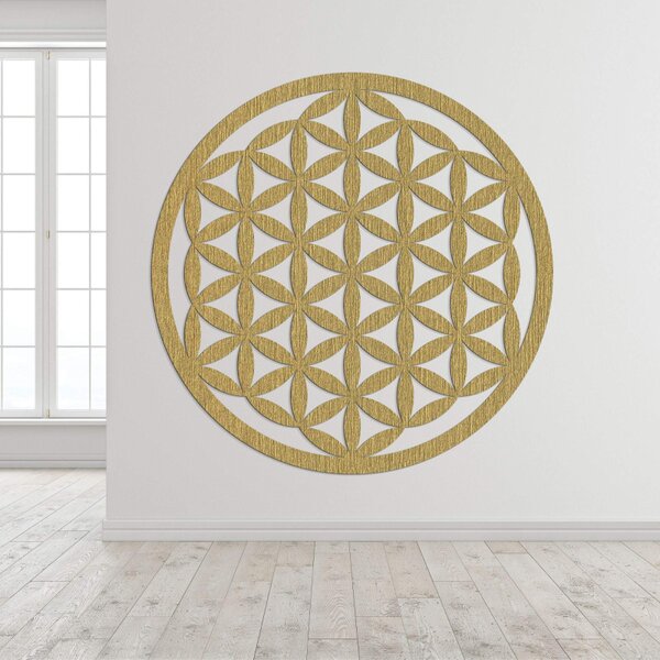 Mandala elegantă din lemn sculptat pentru perete - FLORUM