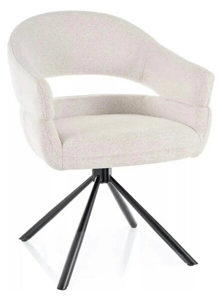 Scaun BORGO, bej - Raven 22, stofa clasica/metal, 58x60x87 cm