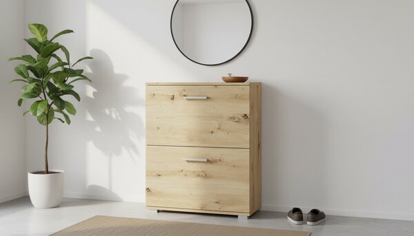 Pantofar LIMA ST3, stejar artisan, PAL laminat, 70x32x82 cm