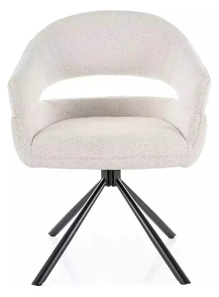 Scaun BORGO, bej - Raven 22, stofa clasica/metal, 58x60x87 cm