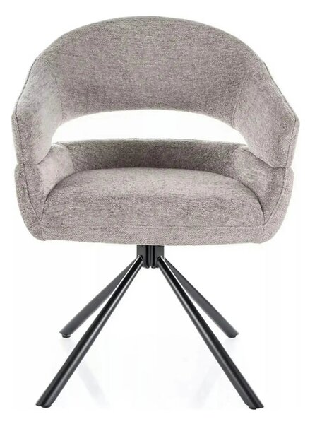 Scaun BORGO, gri deschis - Raven 07, stofa clasica/metal, 58x60x87 cm
