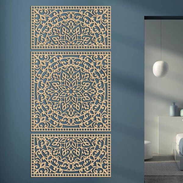 Decorațiune murală din lemn Mandala | FLORIA
