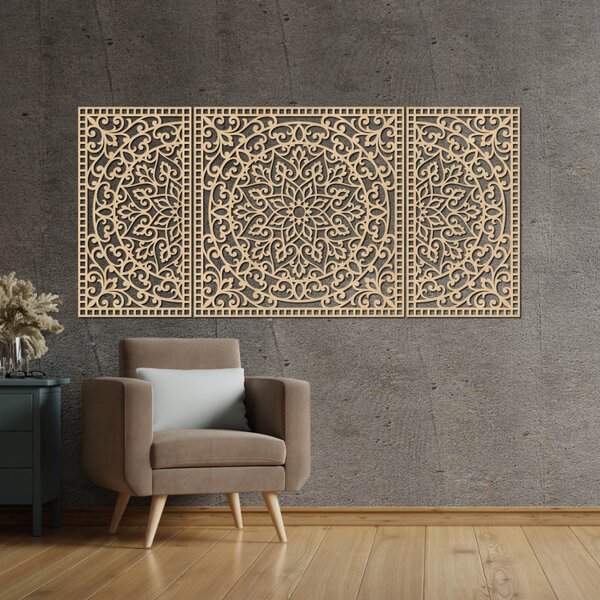 Decorațiune murală din lemn Mandala | FLORIA