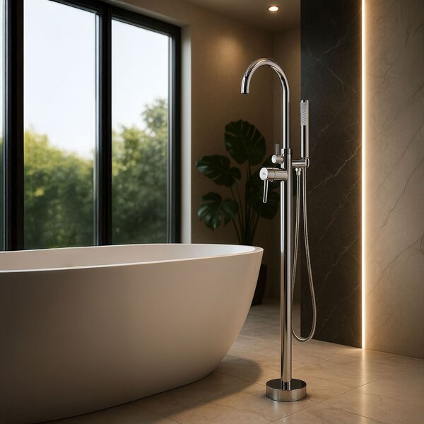 Baterie de podea Rea Lungo Chrome