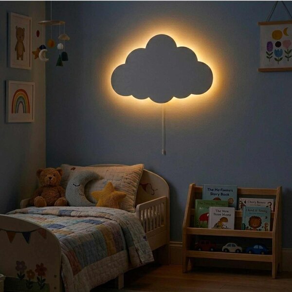 Decorațiune de perete LED în formă de nor – Lampă de noapte pentru camera unui copil | LUNIK