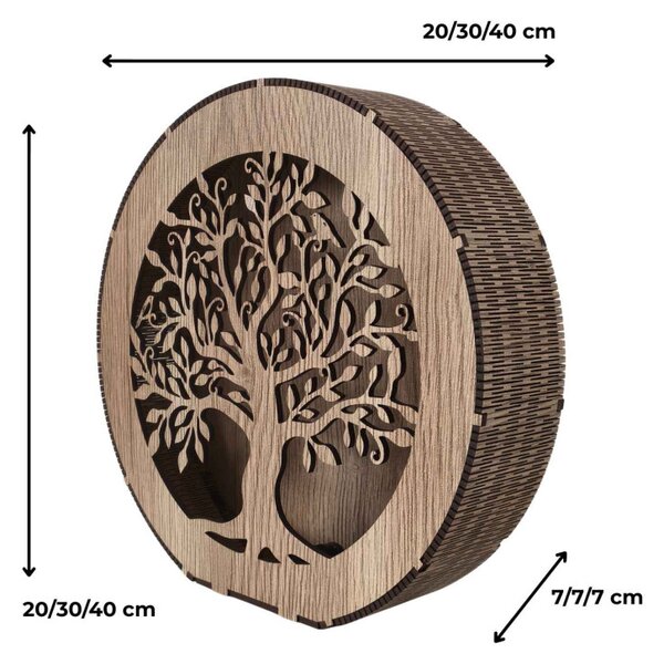 Arborele Vieții – lampă din lemn cu iluminare LED | RUIF