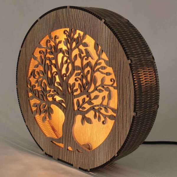 Arborele Vieții – lampă din lemn cu iluminare LED | RUIF