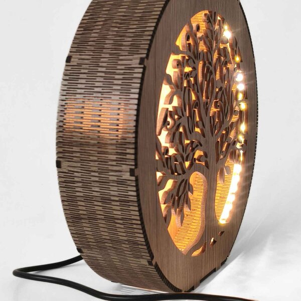 Arborele Vieții – lampă din lemn cu iluminare LED | RUIF