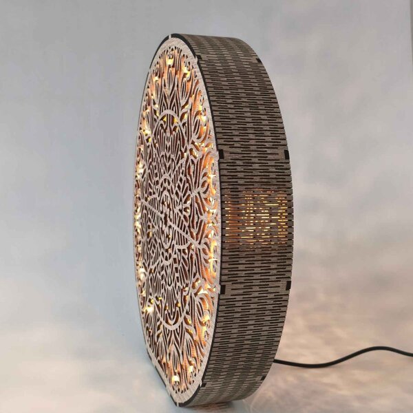 Lampă decorativă din lemn cu mandală | LYLI