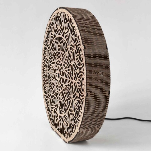 Lampă decorativă din lemn cu mandală | LYLI