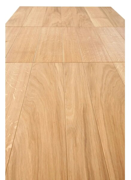 Masa extensibila FIESTA, stejar natural/negru, 200/280x100x77 cm