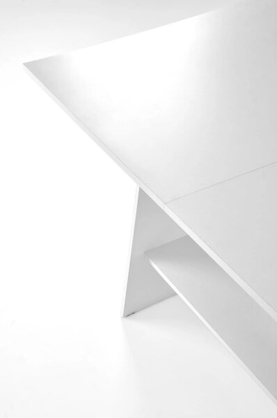 Masuta de cafea extensibila ERIKA, alb, PAL laminat, 120/160x70x61/72