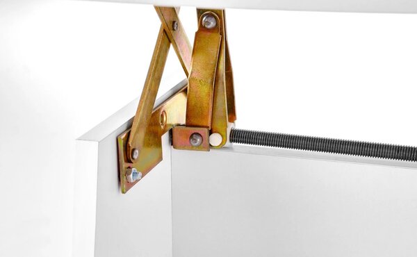 Masuta de cafea extensibila ERIKA, alb, PAL laminat, 120/160x70x61/72