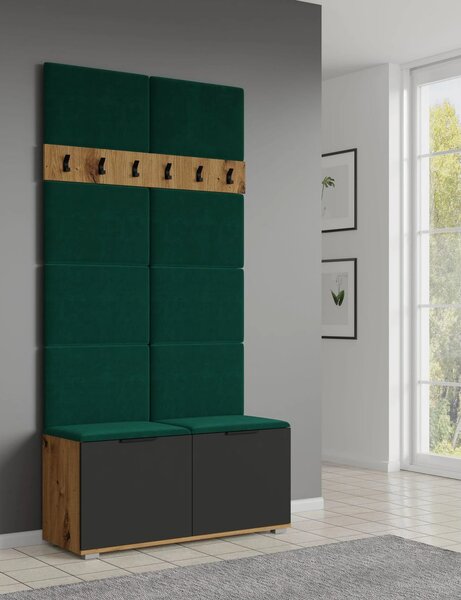 Cuier CLIF W-100, stejar artisan, PAL laminat, 100x15 cm