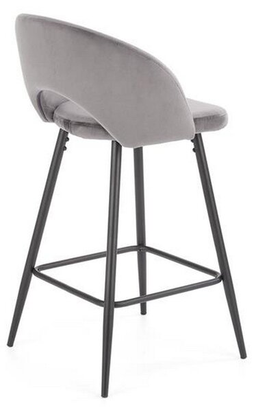 Scaun bar H96, gri, 48x49x89 cm