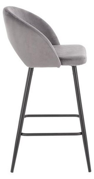 Scaun bar H96, gri, 48x49x89 cm