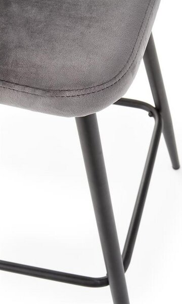 Scaun bar H96, gri, 48x49x89 cm