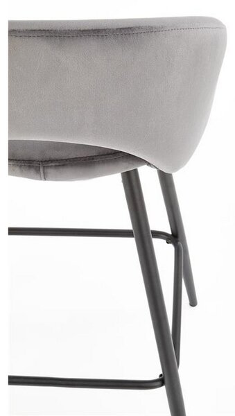 Scaun bar H96, gri, 48x49x89 cm