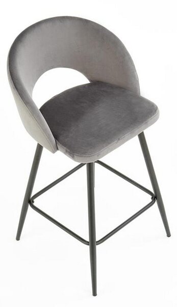 Scaun bar H96, gri, 48x49x89 cm
