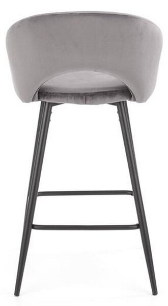 Scaun bar H96, gri, 48x49x89 cm