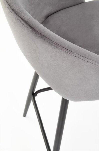 Scaun bar H96, gri, 48x49x89 cm
