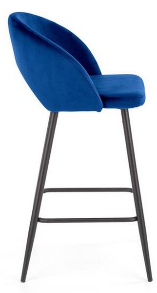 Scaun bar H96, albastru, 48x49x89 cm