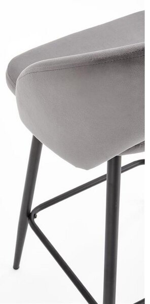 Scaun bar H96, gri, 48x49x89 cm