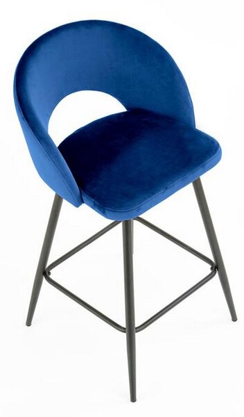 Scaun bar H96, albastru, 48x49x89 cm