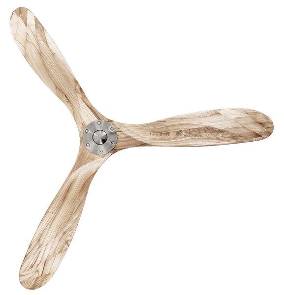 CasaFan Ventilator de tavan ECO GENUINO, crom/lemn deschis, Ø 152 cm, silențios, Lemn, Camera de zi / sufragerie, Lemn, Modern