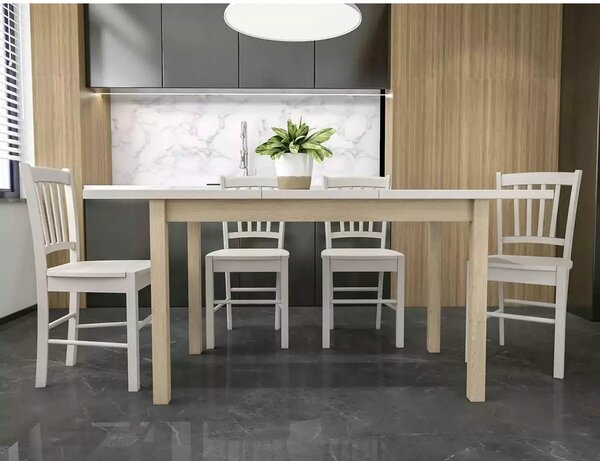 Masa extensibila ADAM, casmir/stejar, PAL laminat, 90/125x65x75 cm