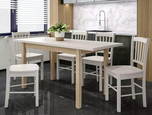 Masa extensibila ADAM, casmir/stejar, PAL laminat, 90/125x65x75 cm