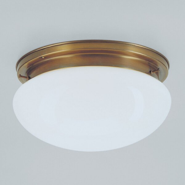 Berliner Messinglampen Harry plafonieră clasică, Ø 30 cm, reglabil, Auriu / Alamă, Camera de zi / sufragerie, Metal, Antichitate