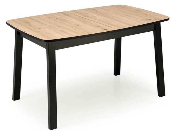 Masa extensibila BARRIL, stejar artisan/negru, 130/170x80x72 cm