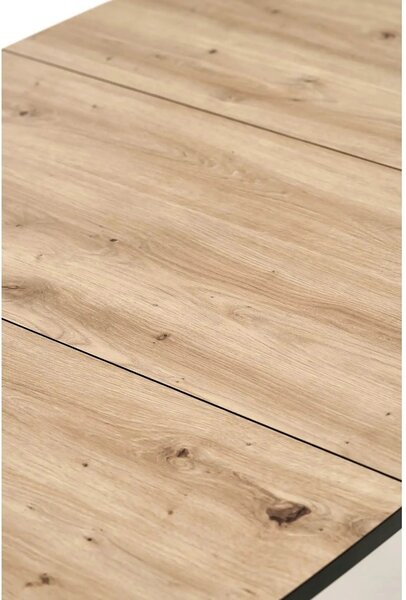 Masa extensibila BARRIL, stejar artisan/negru, 130/170x80x72 cm