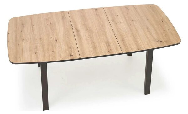 Masa extensibila BARRIL, stejar artisan/negru, 130/170x80x72 cm
