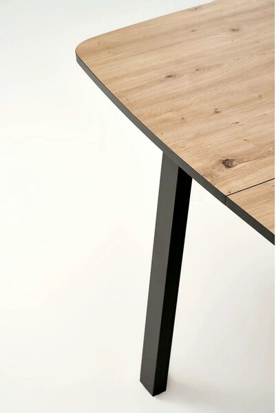 Masa extensibila BARRIL, stejar artisan/negru, 130/170x80x72 cm