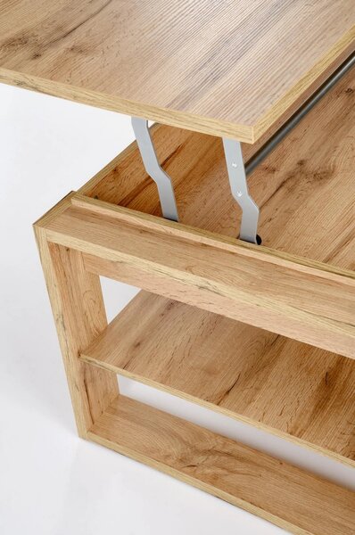 Masuta cafea BETTY, stejar artisan, PAL laminat, 120x65/92x50/72 cm