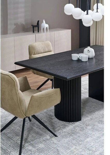Masa extensibila BOLERO, negru, 160/250x90x78 cm