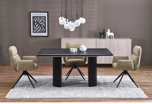 Masa extensibila BOLERO, negru, 160/250x90x78 cm