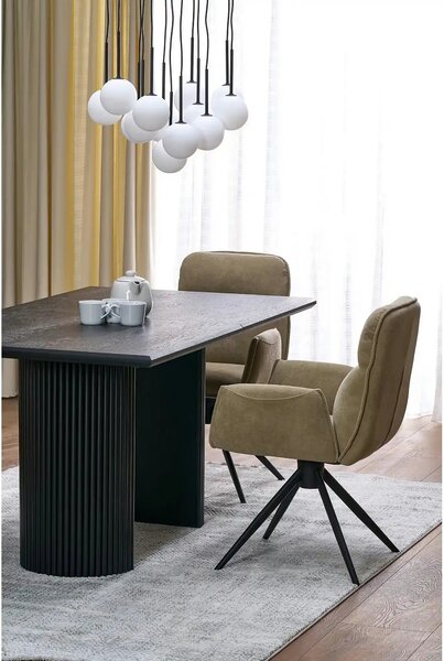 Masa extensibila BOLERO, negru, 160/250x90x78 cm