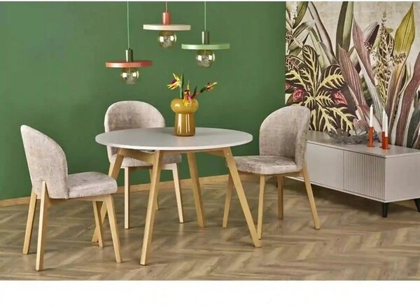 Masa extensibila RUBEN, casmir/stejar, PAL, 102/142x102x73 cm