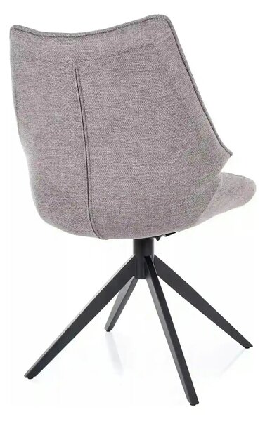 Scaun CODA, gri - Brego 07, stofa clasica/metal, 56x64x91 cm