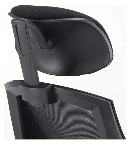 Scaun de birou Q-406 M, negru, stofa clasica/plasa, 67x52x102/110 cm