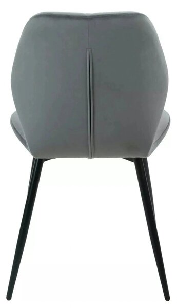 Scaun RICK, gri - Bluvel 14, stofa catifelata/metal, 48x56x86 cm