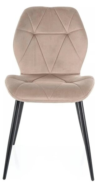 Scaun RICK, bej - Bluvel 40, stofa catifelata/metal, 48x56x86 cm