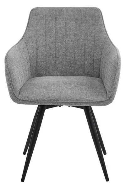 Scaun BALLO, gri/negru, stofa clasica/metal, 56x58x84 cm